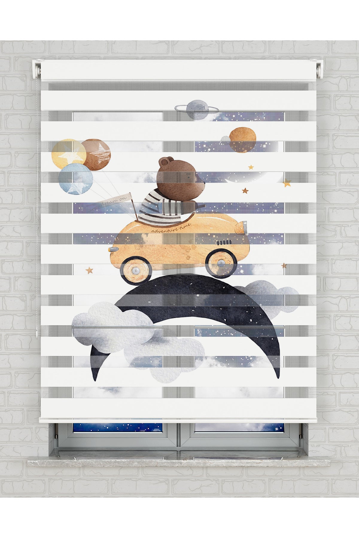 baskılı zebra perde