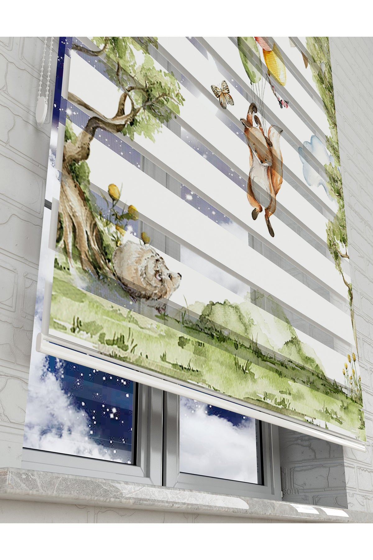 çocuk odası zebra perde