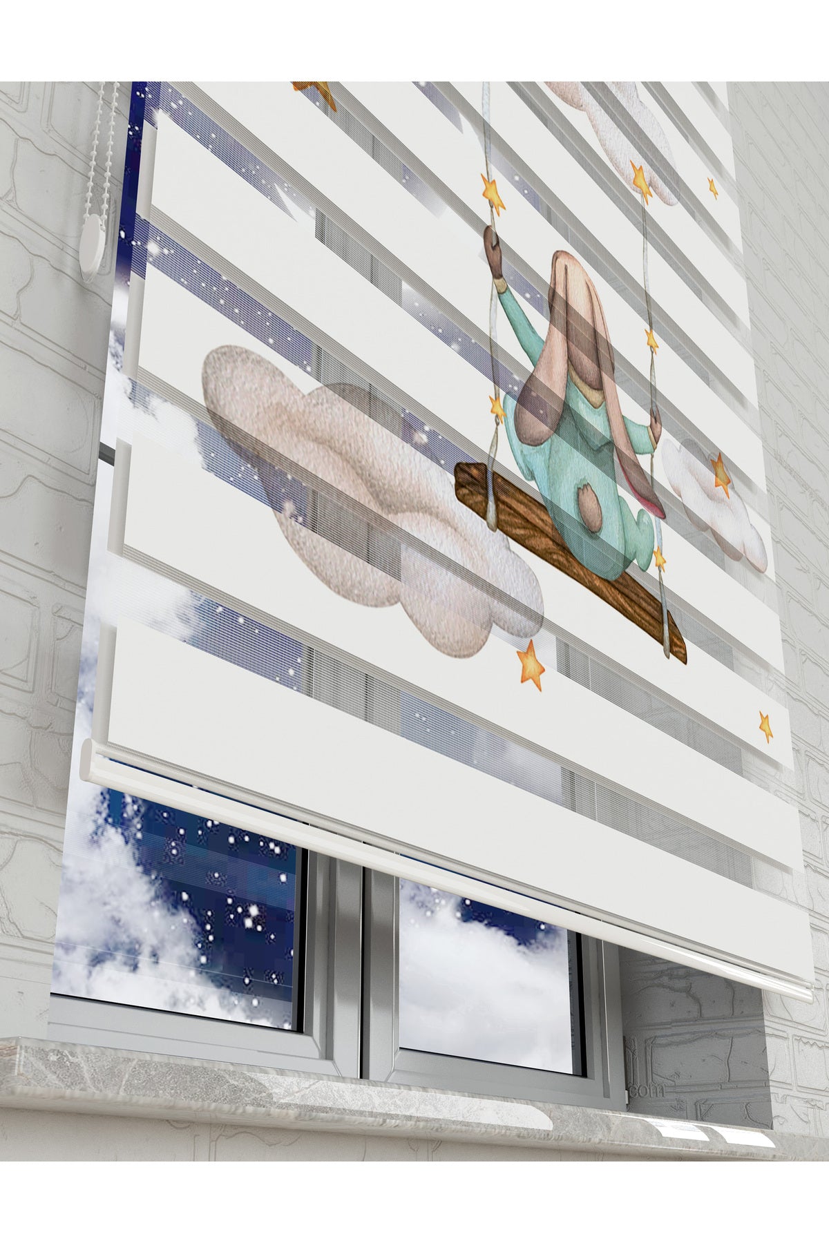 çocuk odası zebra perde