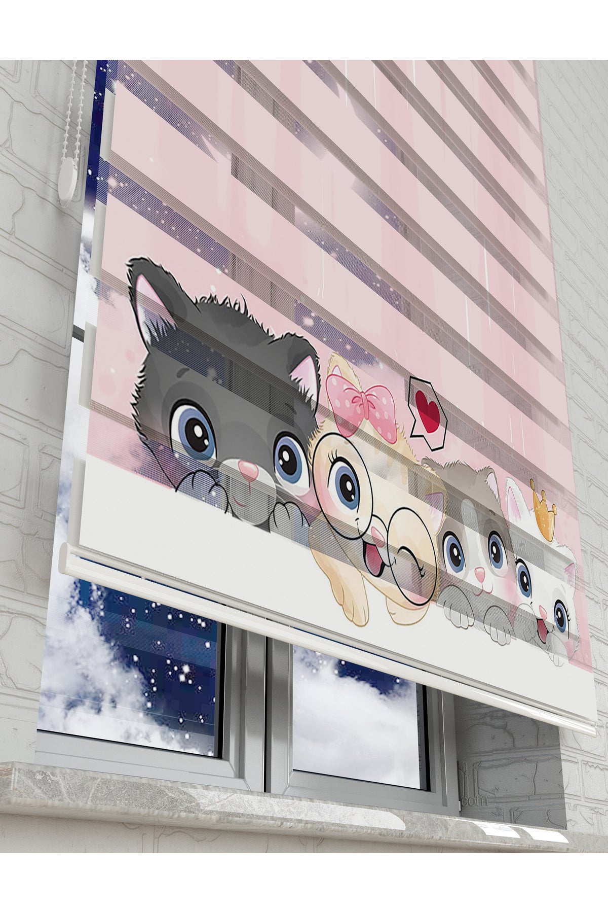 çocuk odası zebra perde