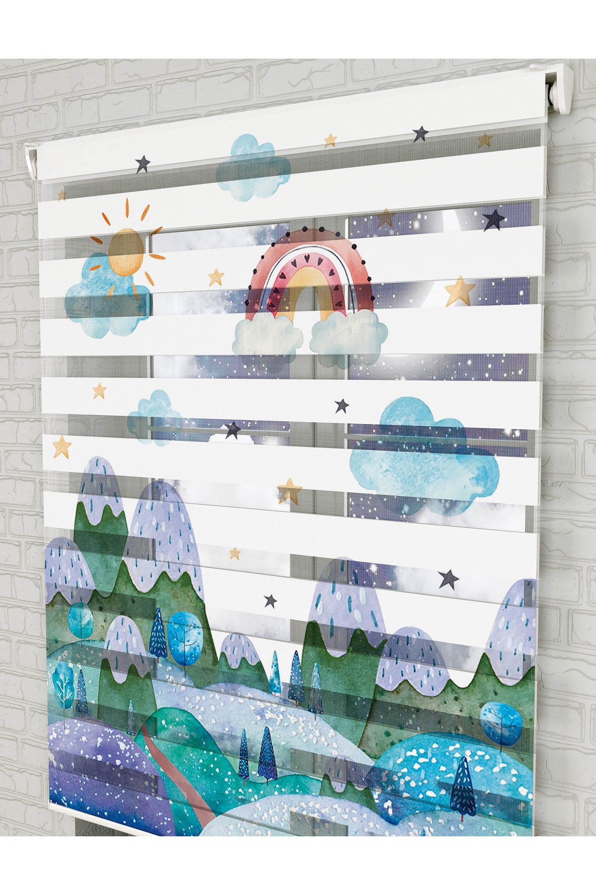 bebek odası zebra perde