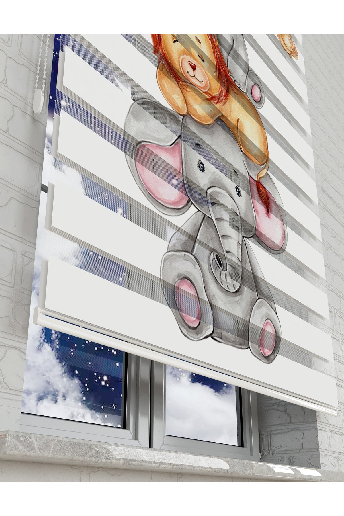 çocuk odası zebra perde