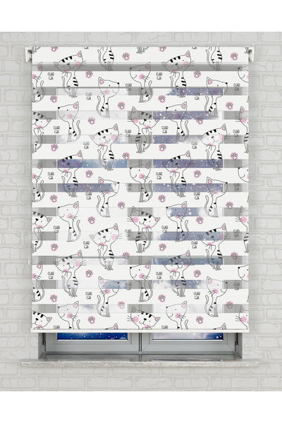 baskılı zebra perde