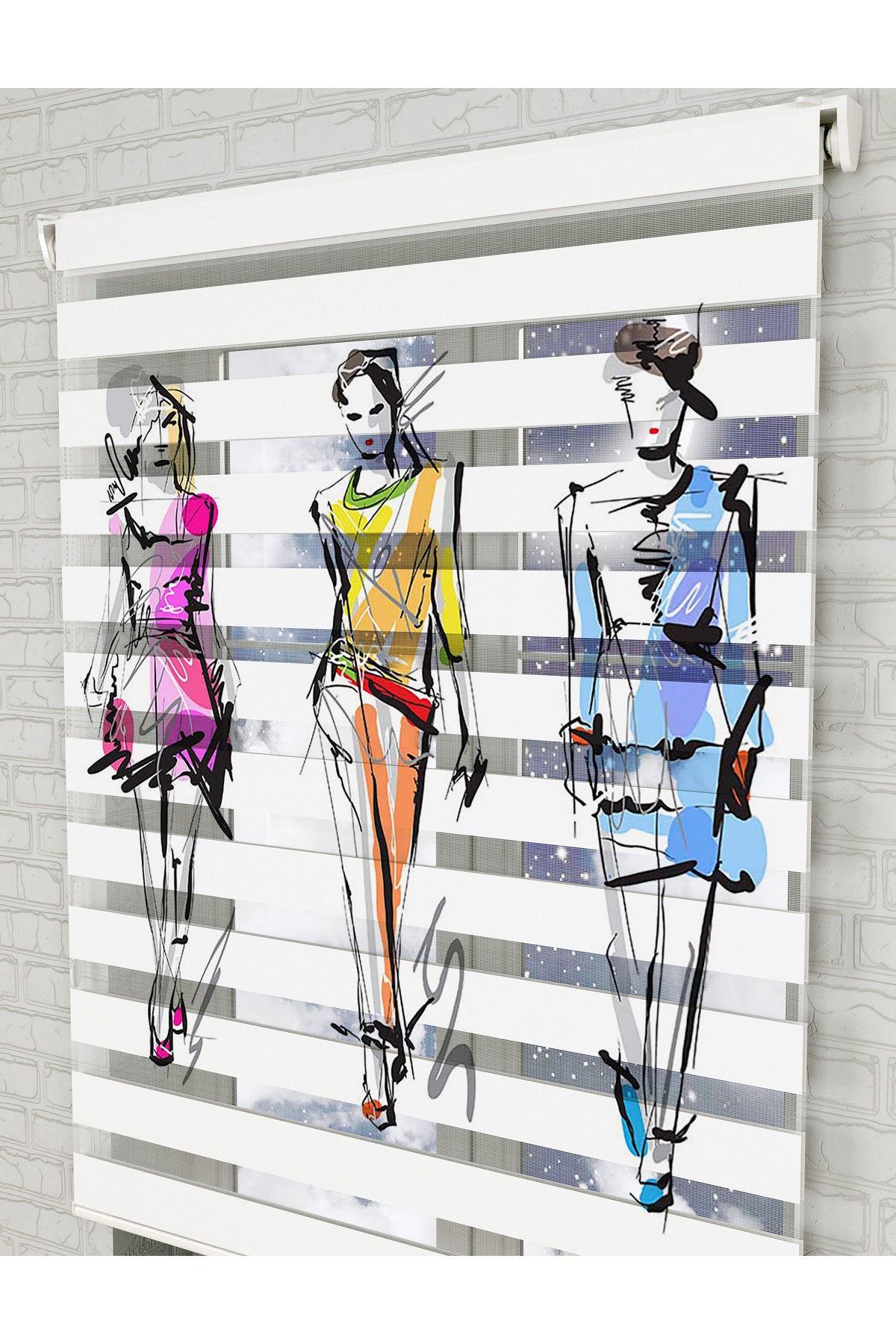 bebek odası zebra perde