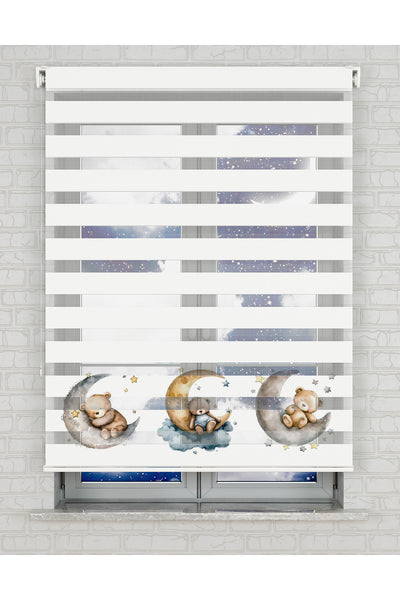 baskılı zebra perde