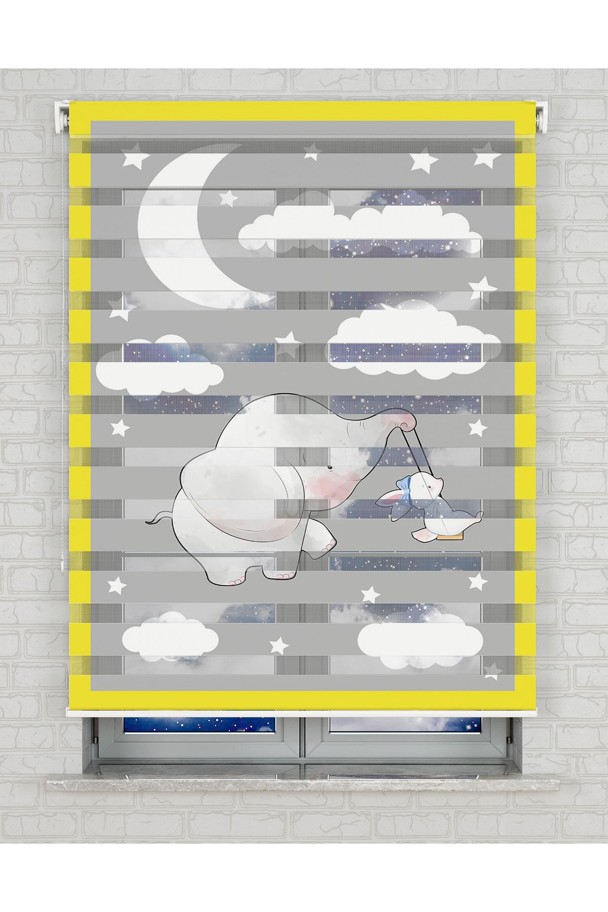 baskılı zebra perde