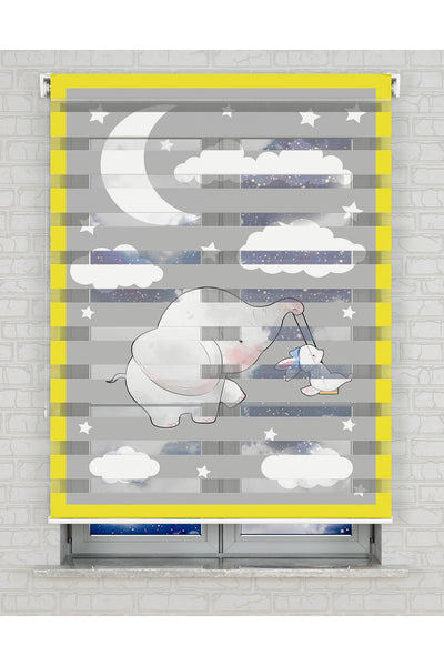 baskılı zebra perde