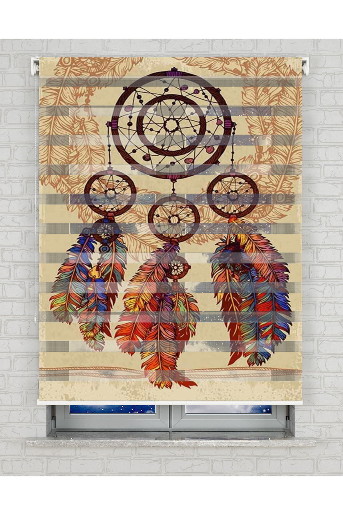 baskılı zebra perde