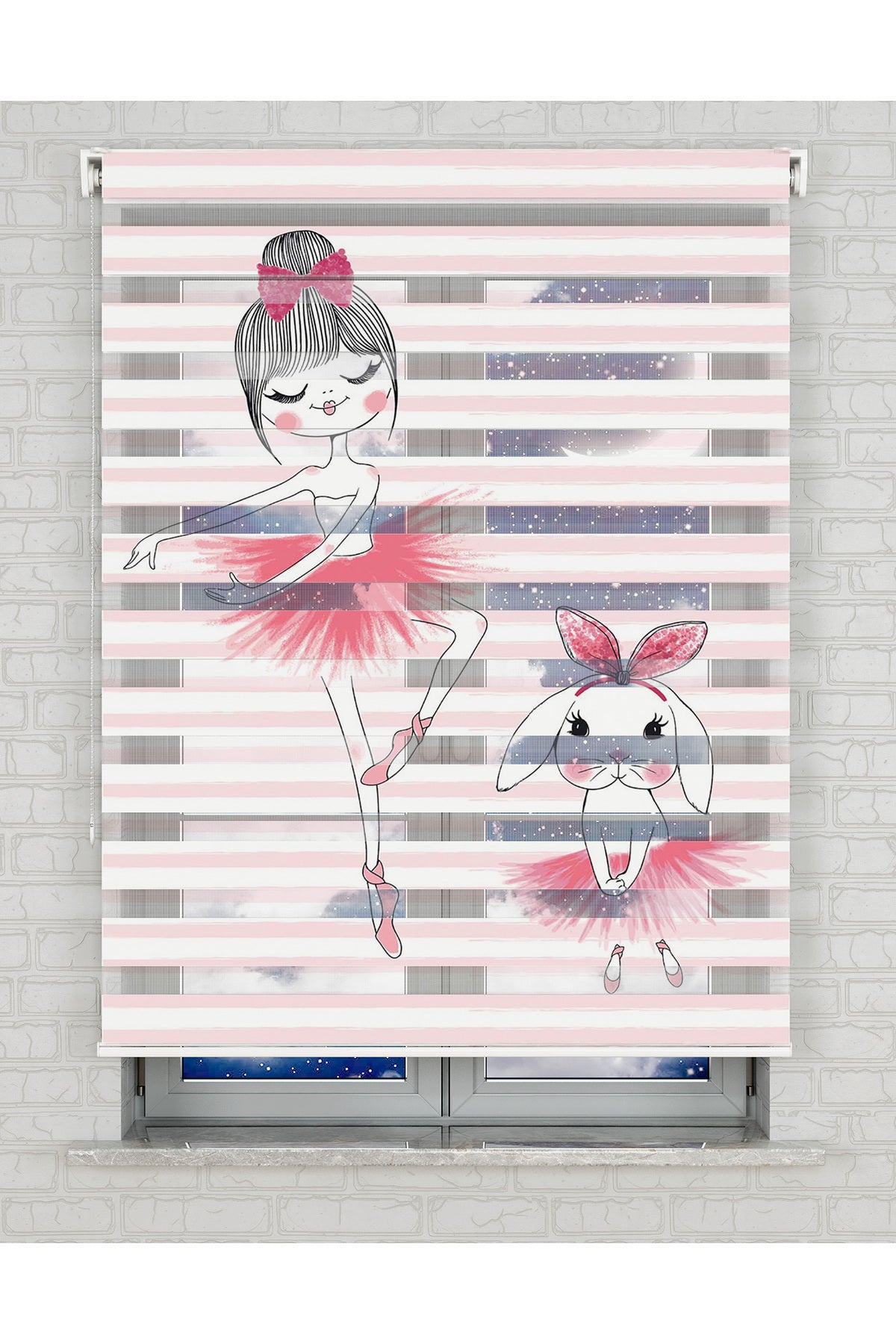 baskılı zebra perde