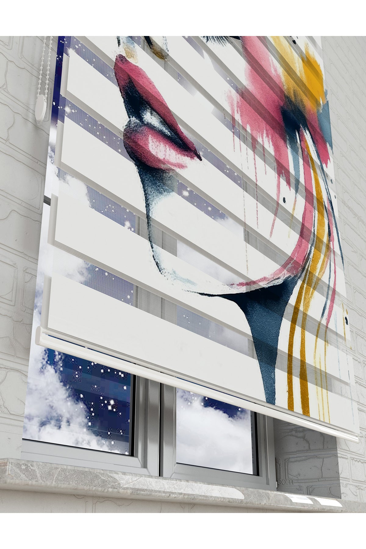 çocuk odası zebra perde