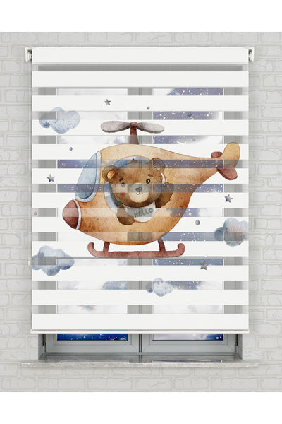 baskılı zebra perde