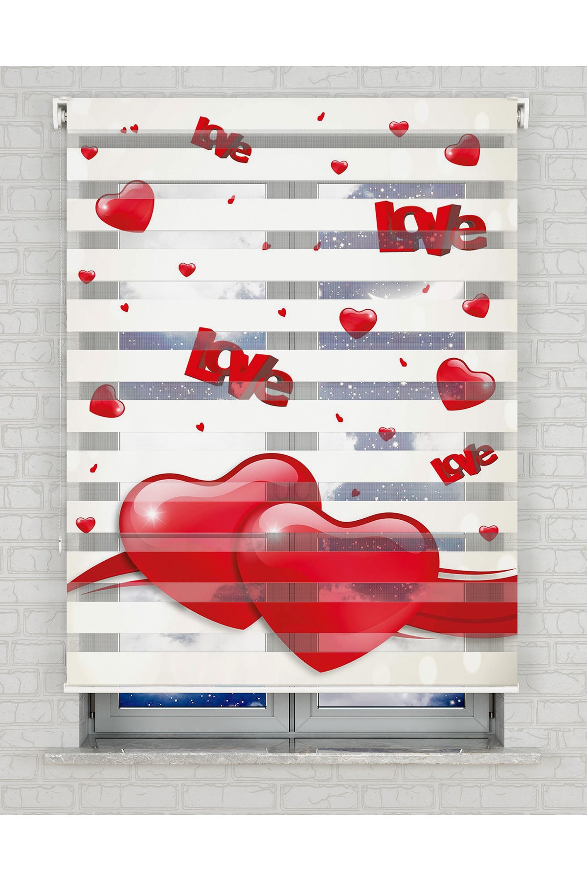 baskılı zebra perde