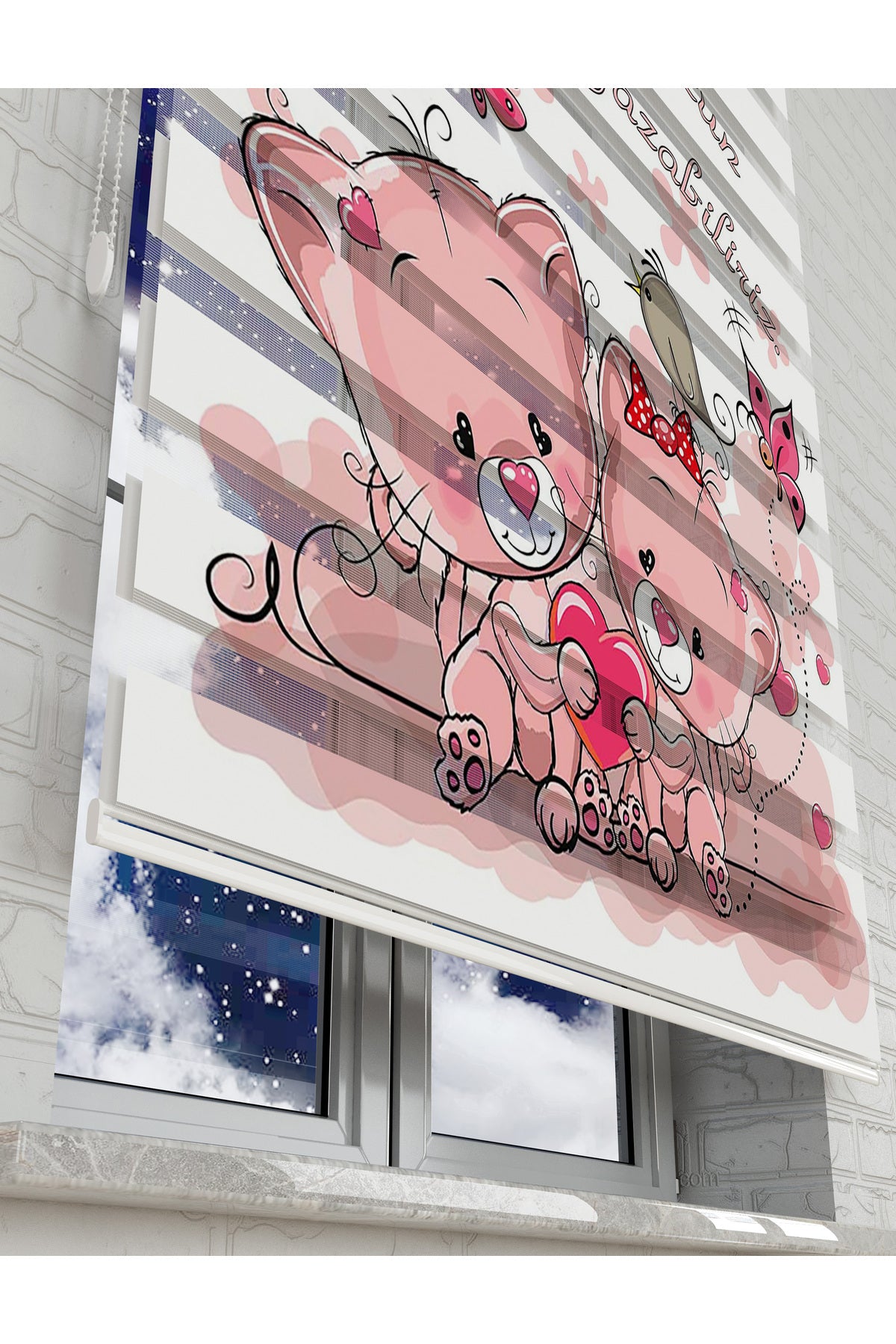 çocuk odası zebra perde