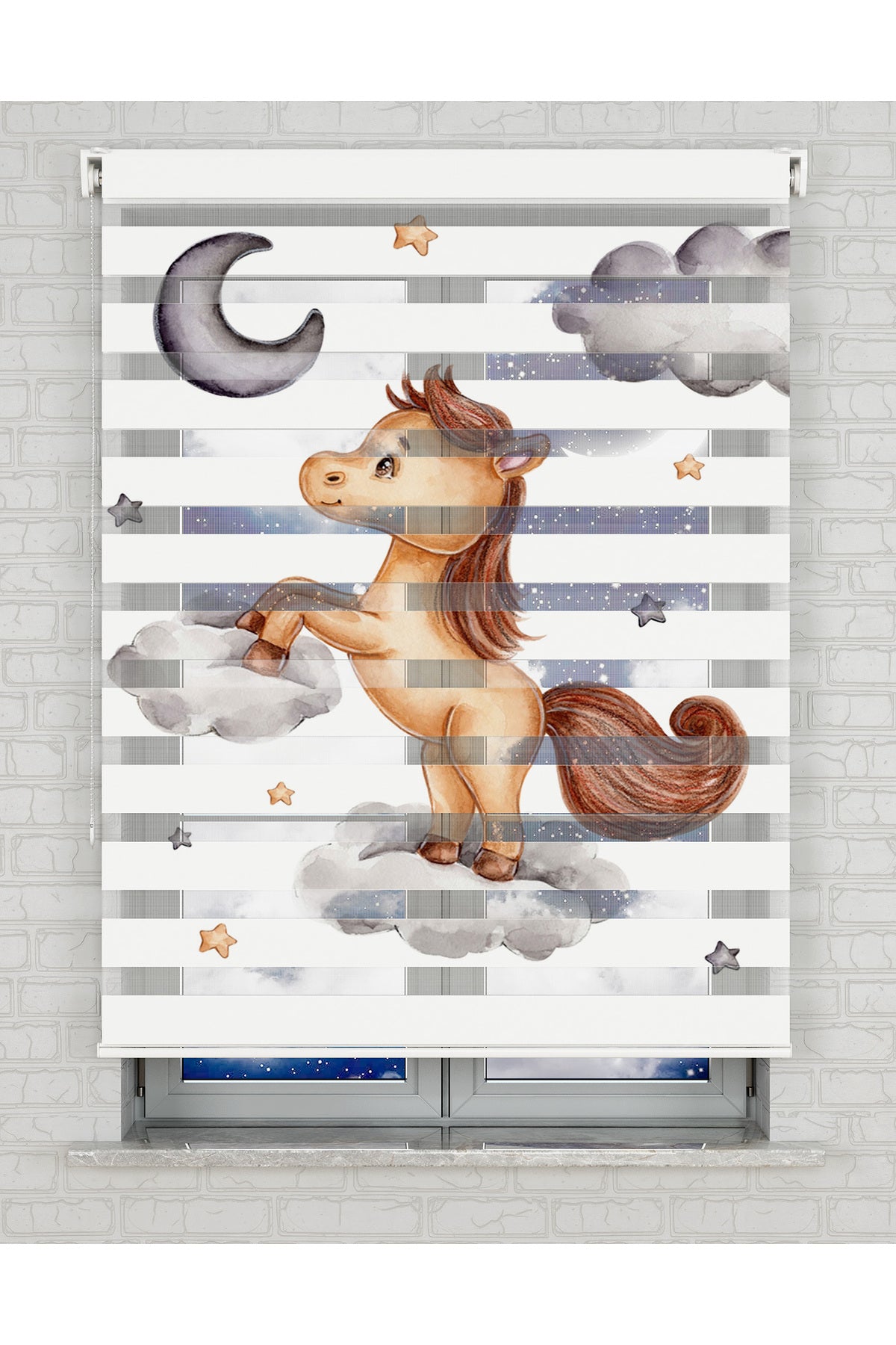 baskılı zebra perde