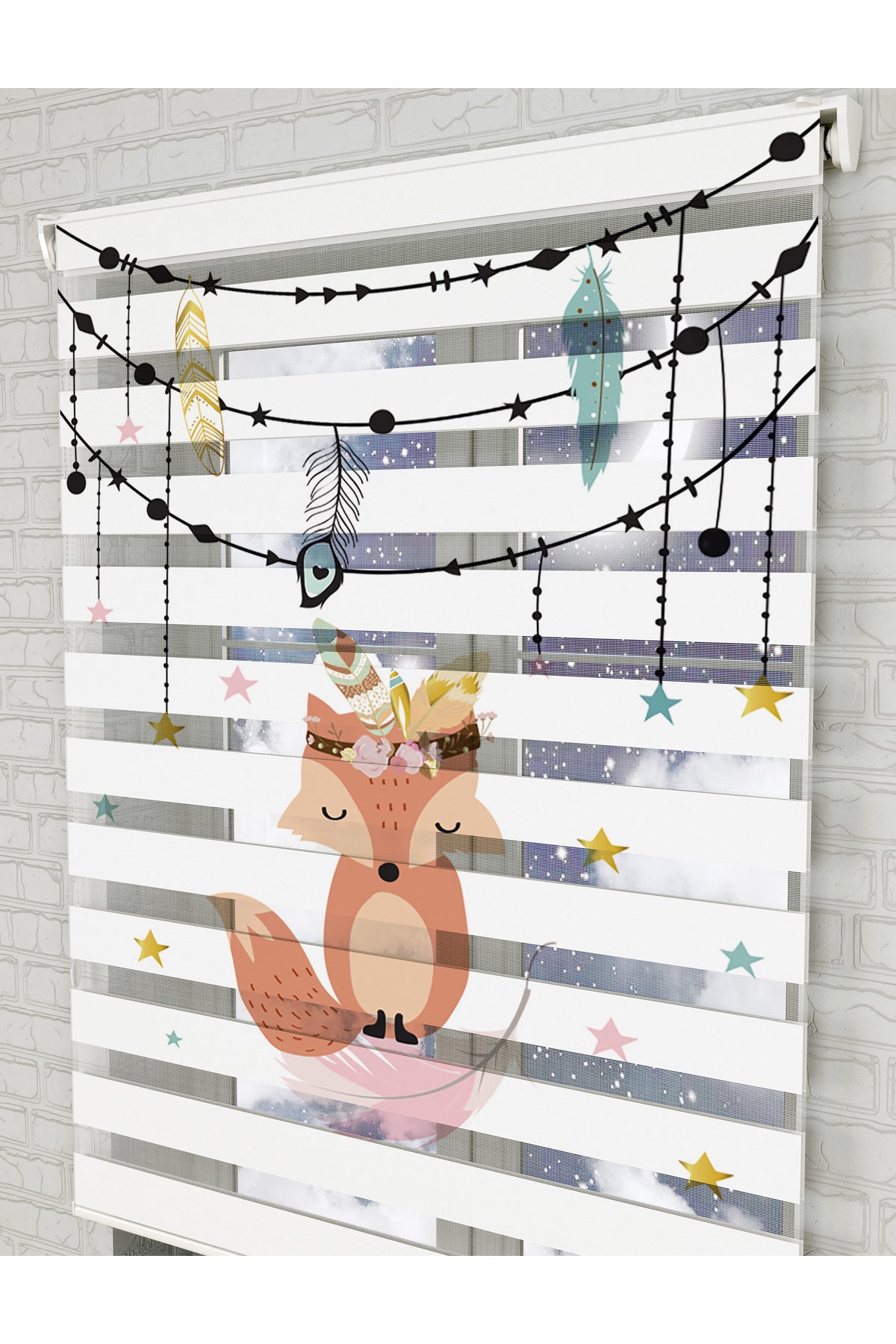 bebek odası zebra perde