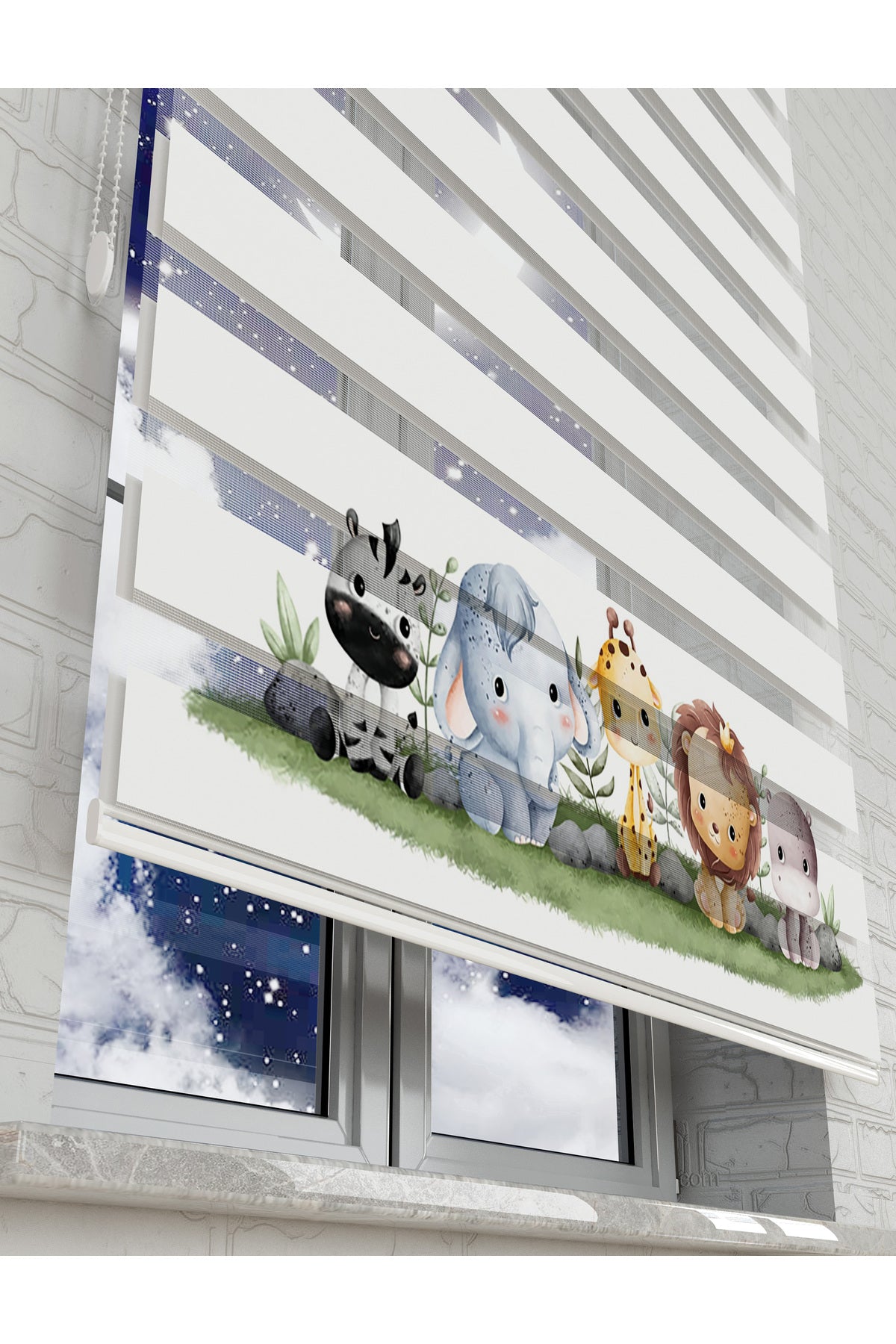 çocuk odası zebra perde