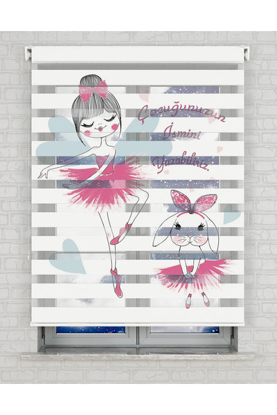 baskılı zebra perde