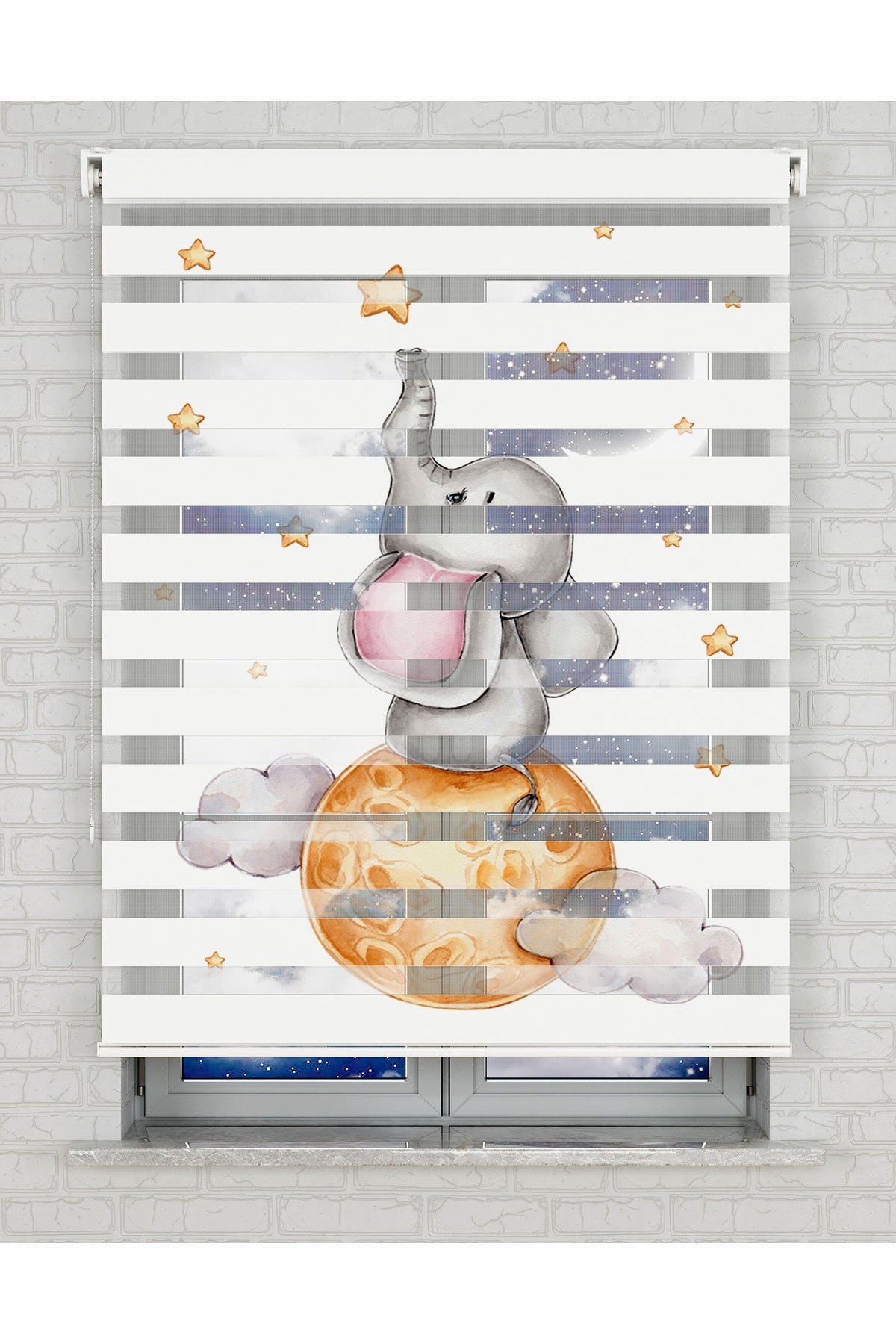 baskılı zebra perde