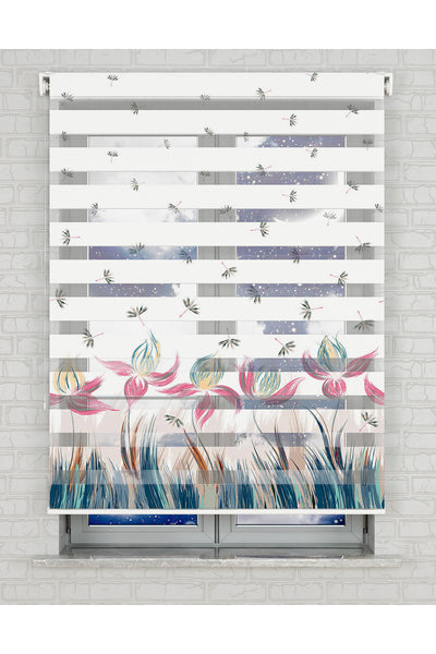 baskılı zebra perde