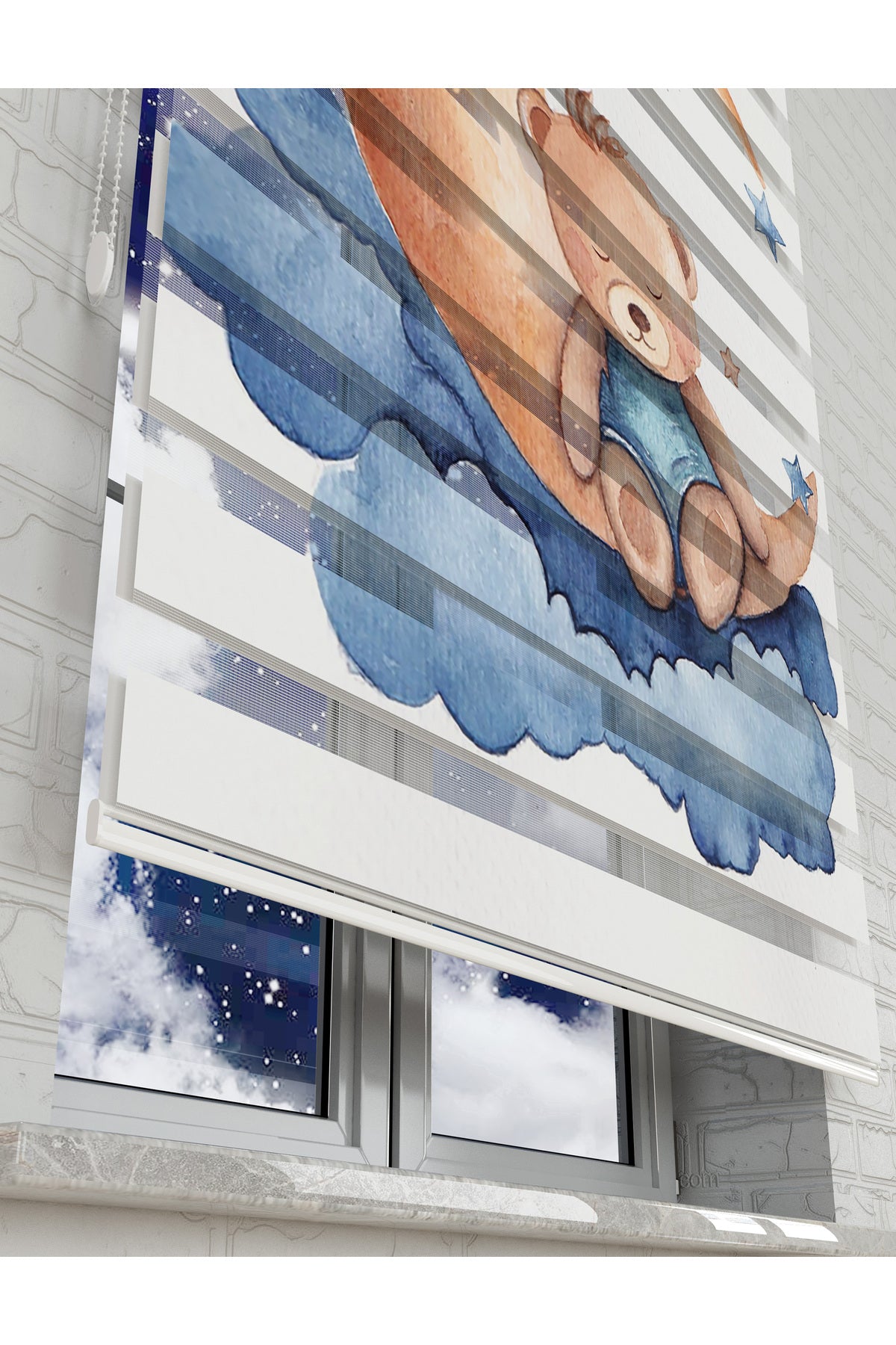 çocuk odası zebra perde