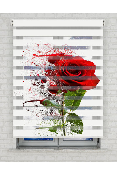 baskılı zebra perde