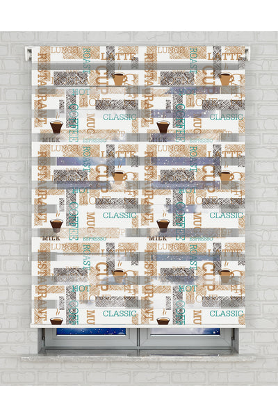 baskılı zebra perde