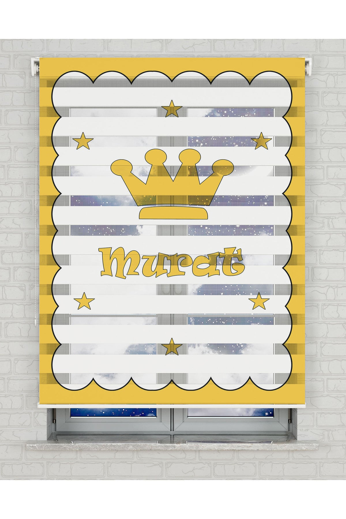 baskılı zebra perde