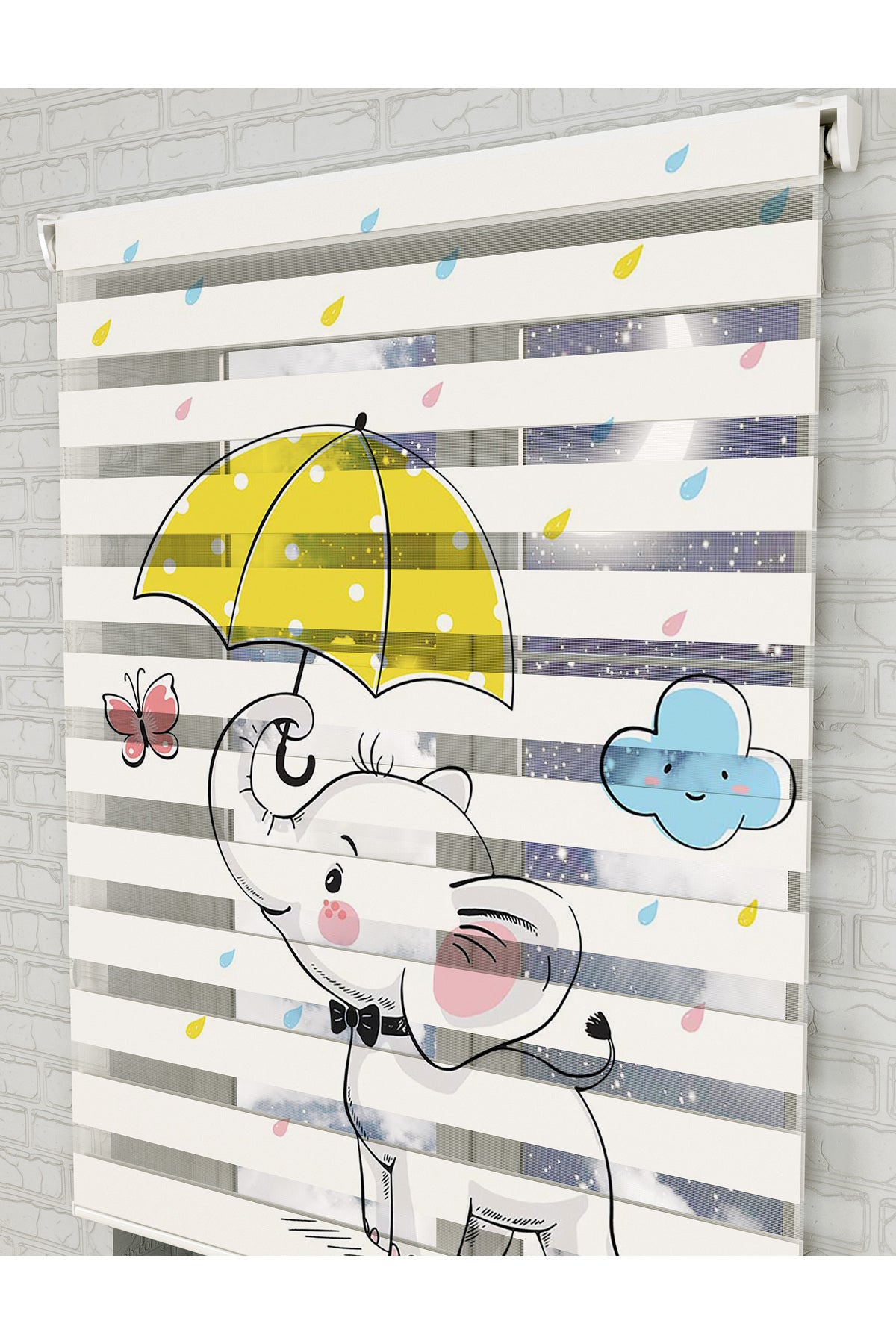 bebek odası zebra perde