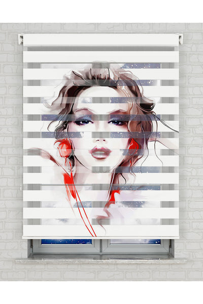 baskılı zebra perde