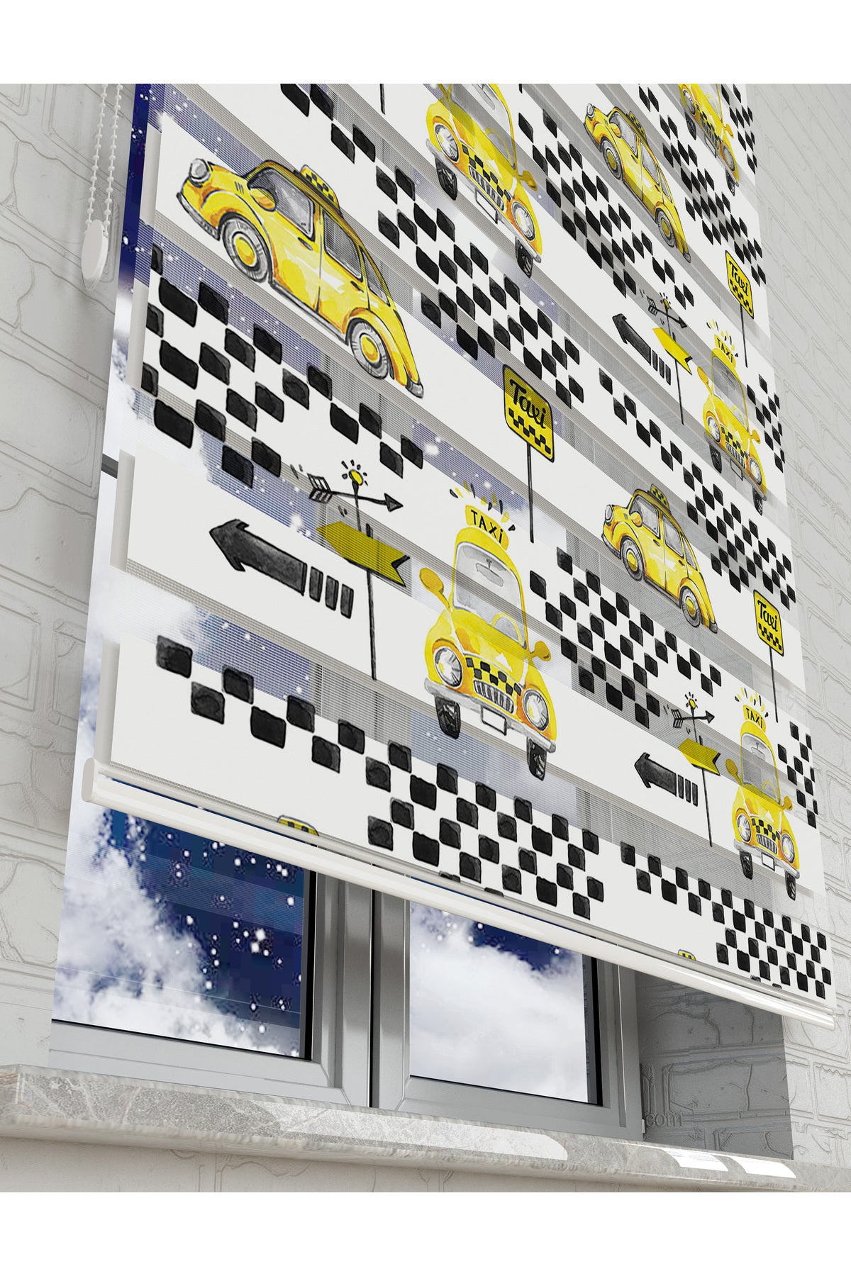 çocuk odası zebra perde