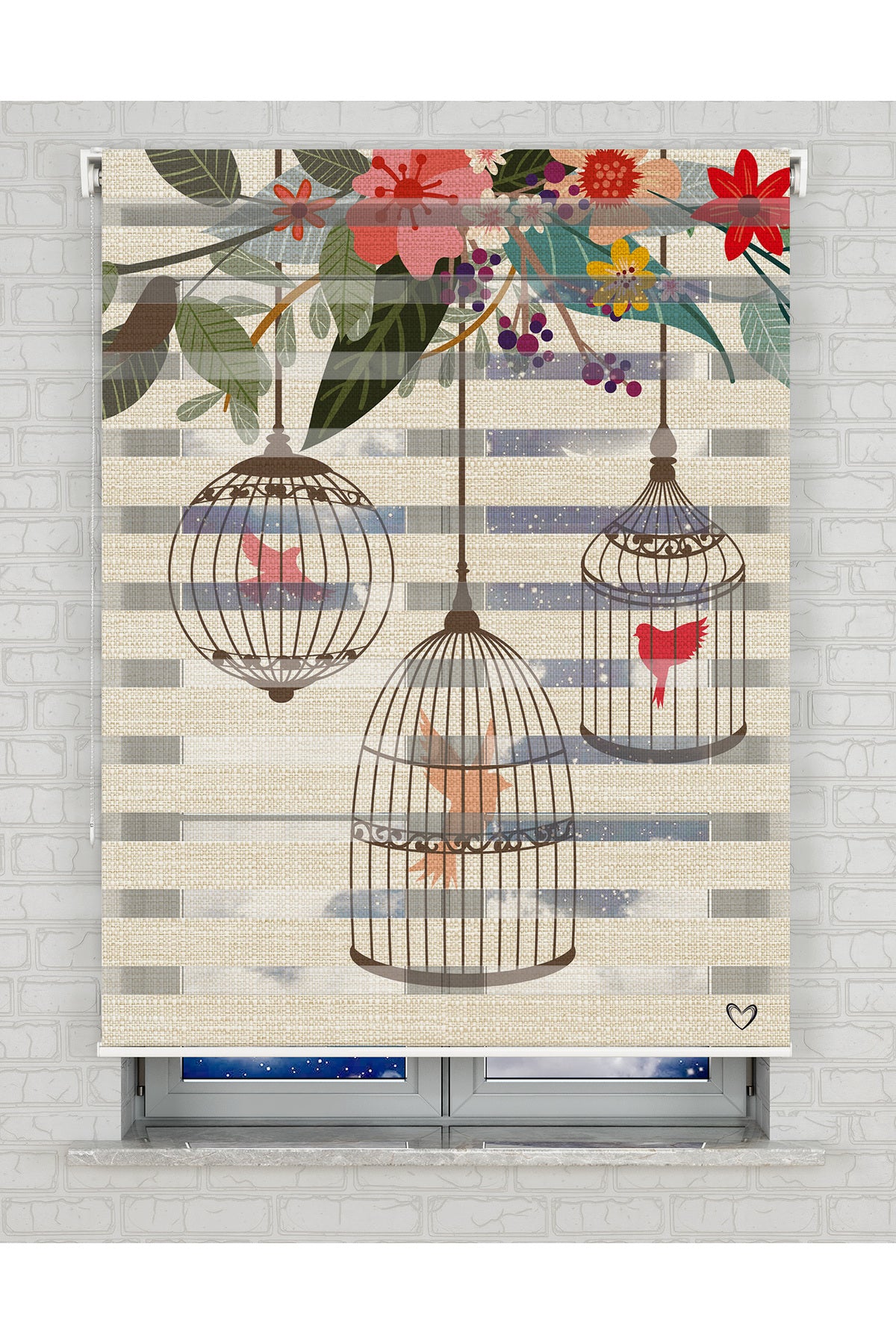 baskılı zebra perde