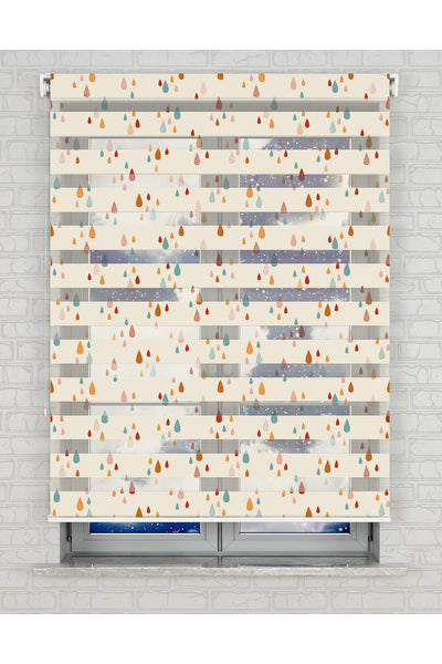 baskılı zebra perde