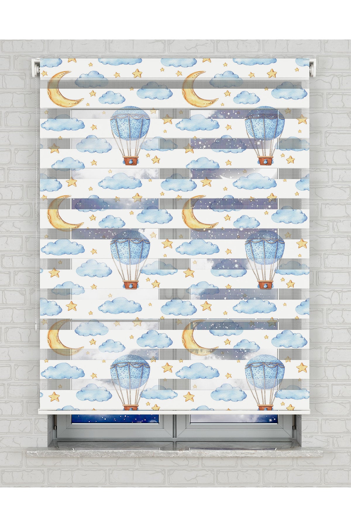 baskılı zebra perde