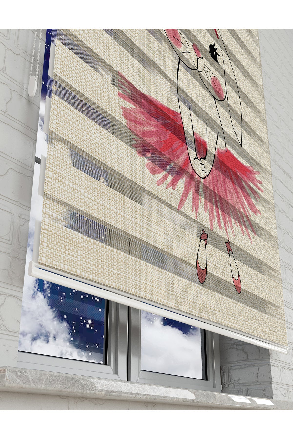 çocuk odası zebra perde