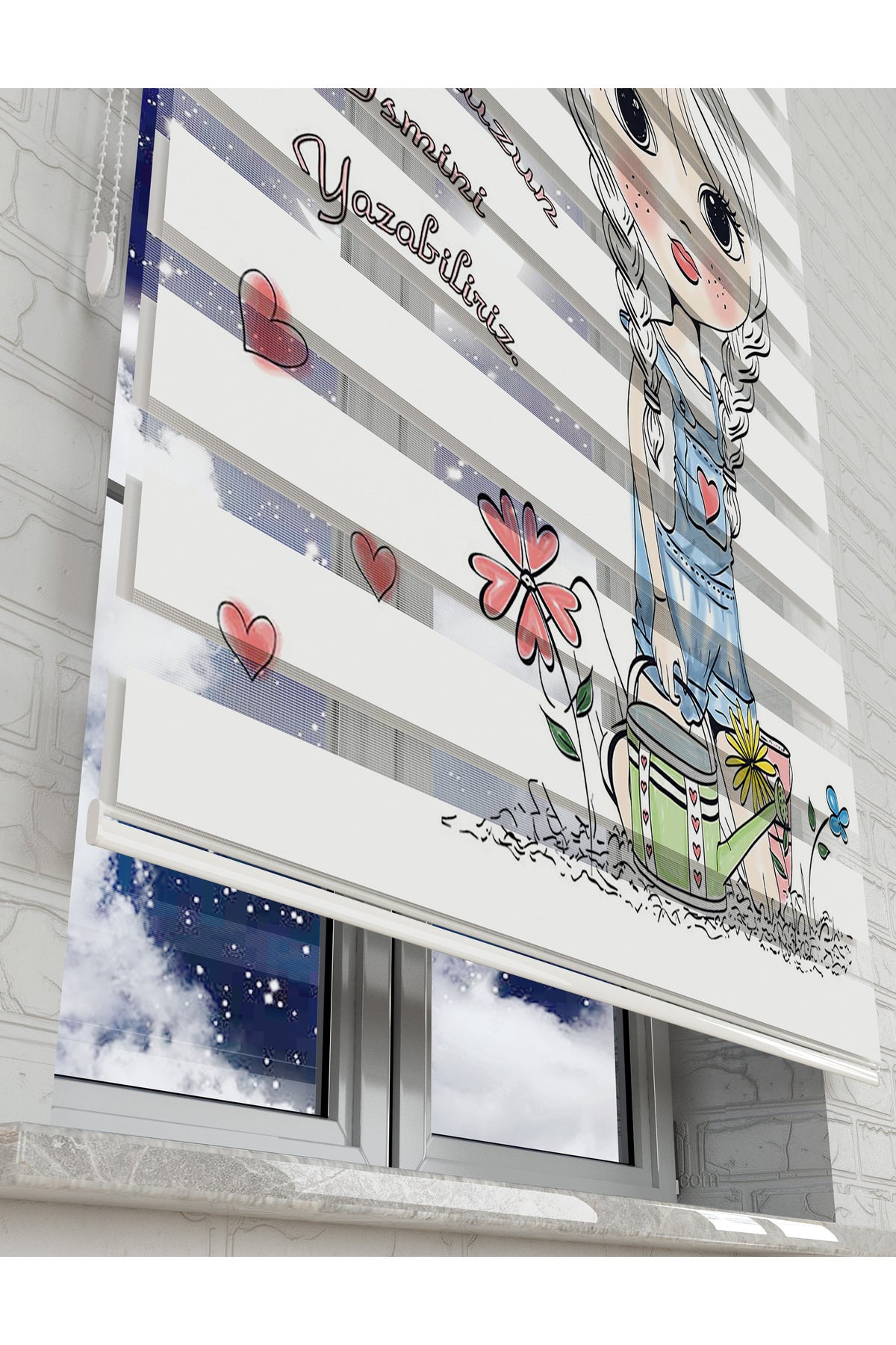 çocuk odası zebra perde