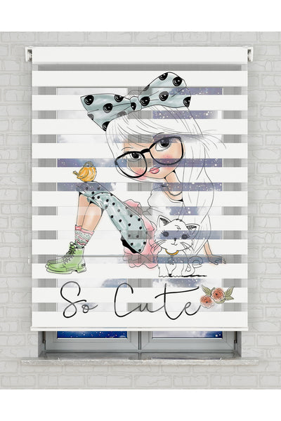 baskılı zebra perde