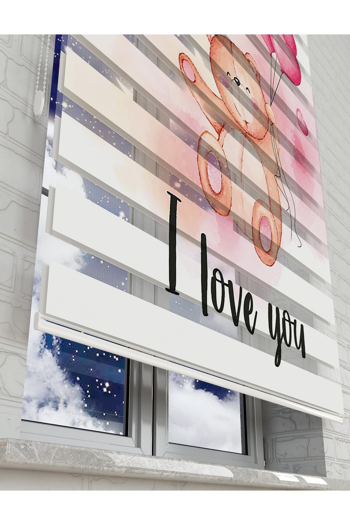 çocuk odası zebra perde