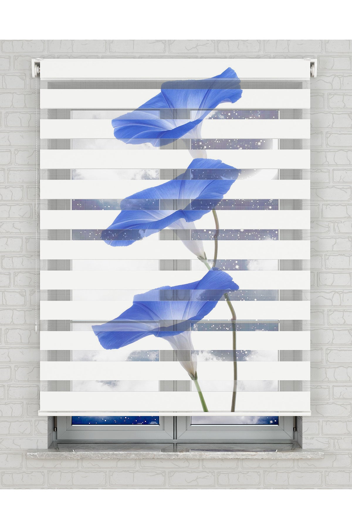 baskılı zebra perde