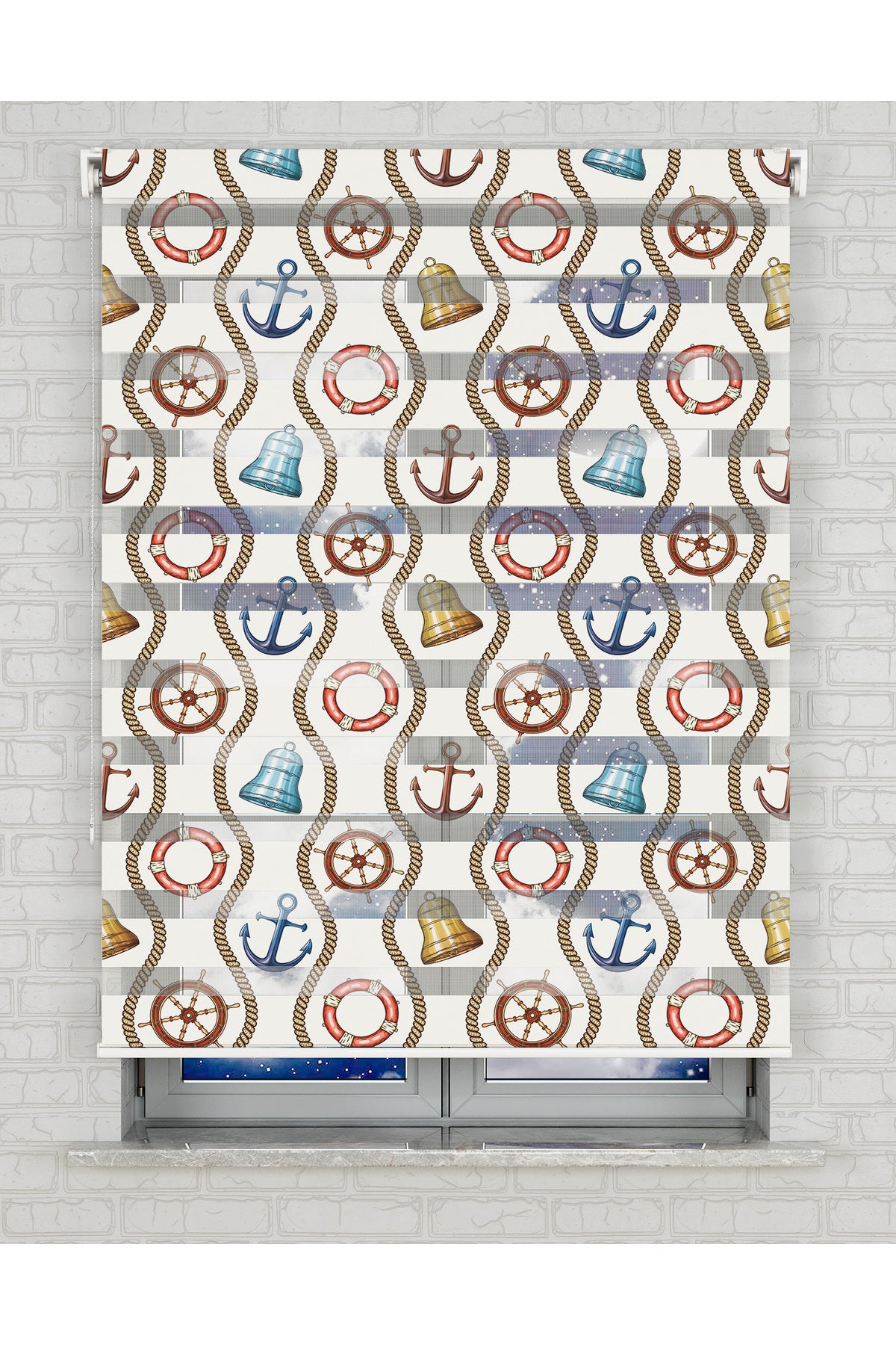 baskılı zebra perde