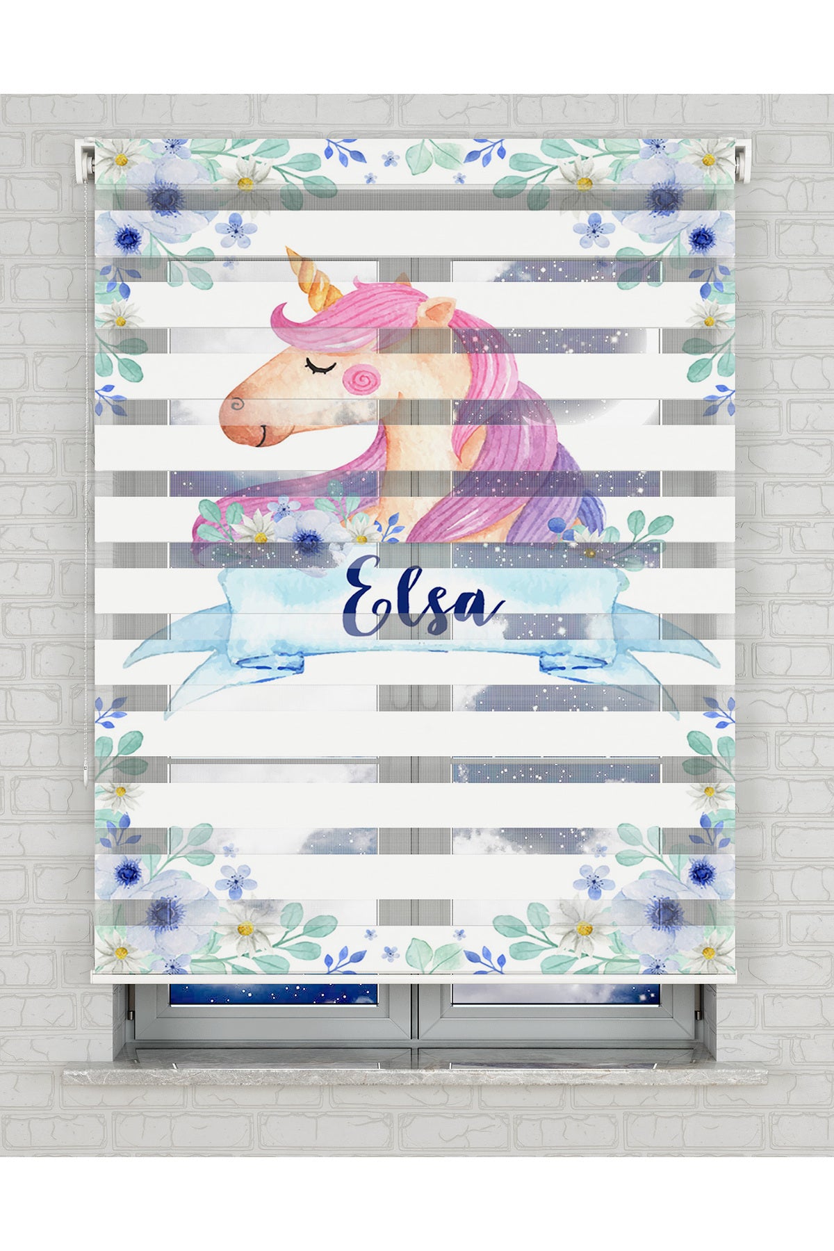 baskılı zebra perde