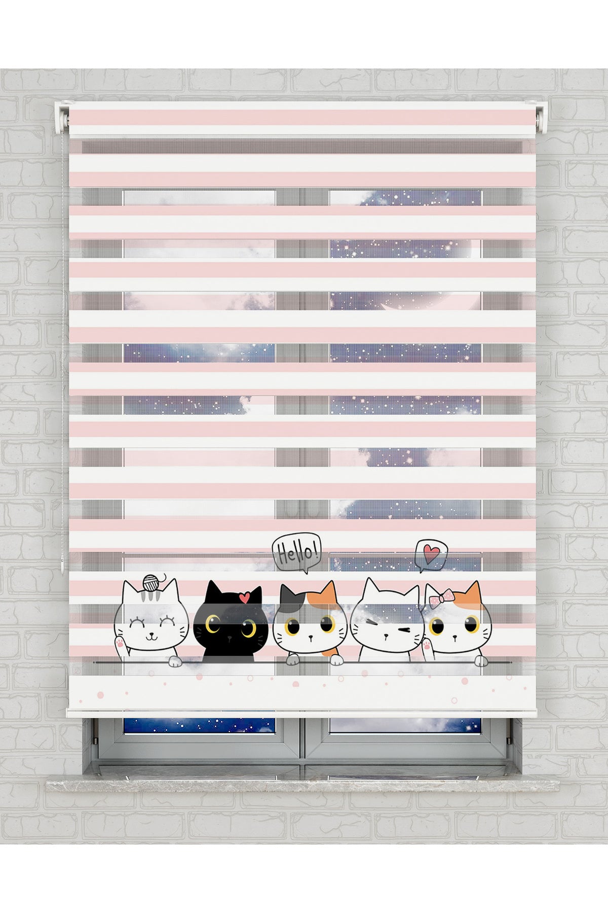 baskılı zebra perde