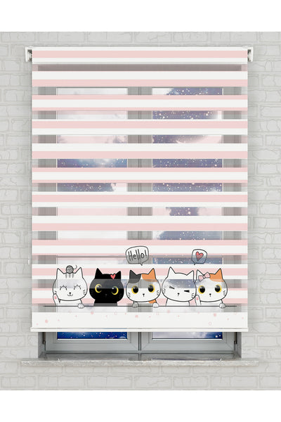 baskılı zebra perde