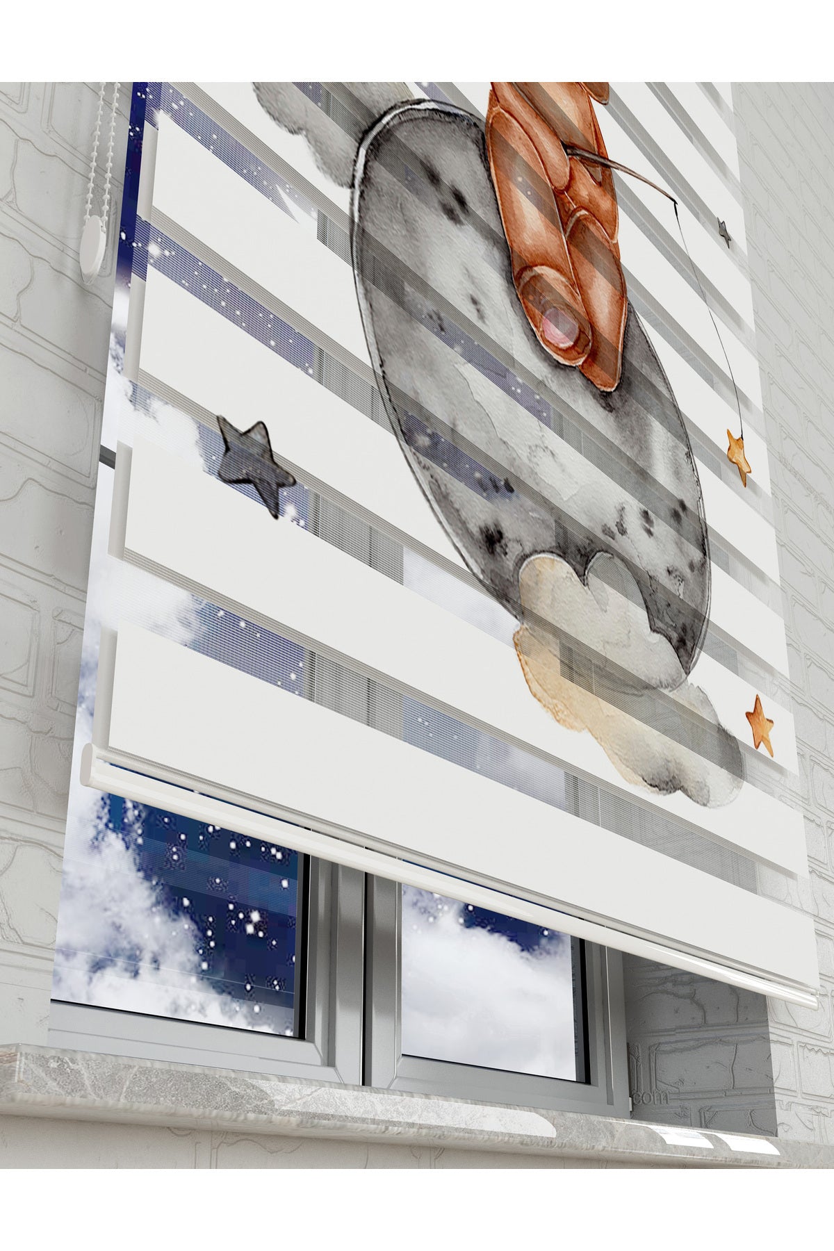 çocuk odası zebra perde