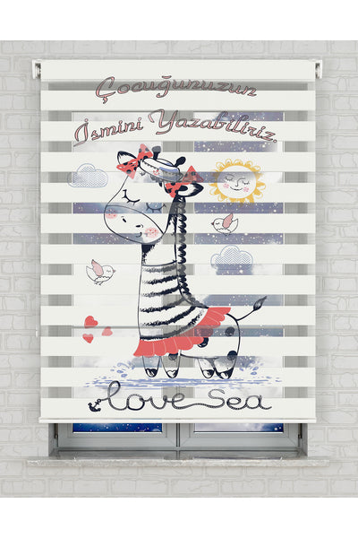 baskılı zebra perde