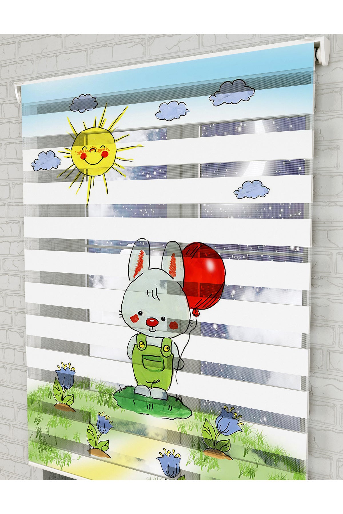 bebek odası zebra perde