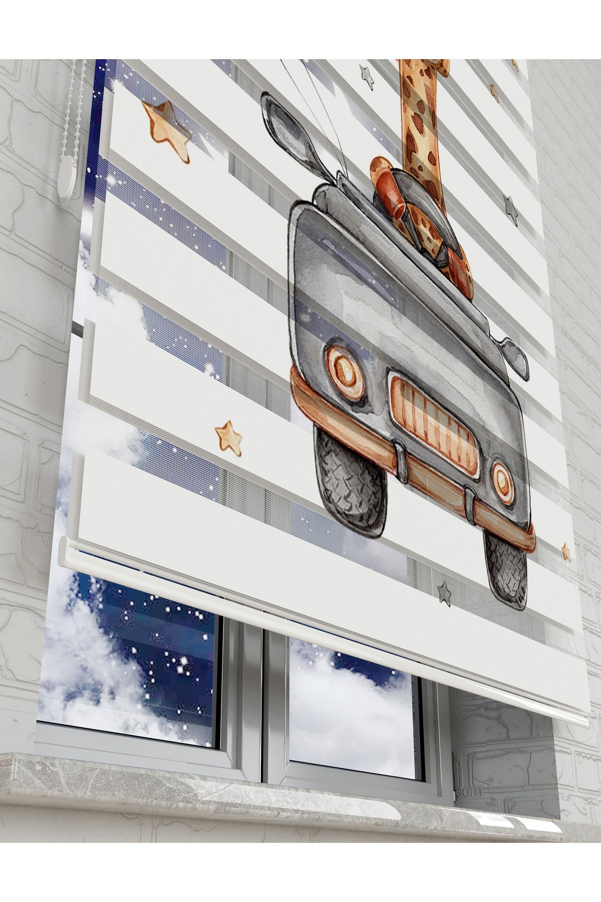 çocuk odası zebra perde