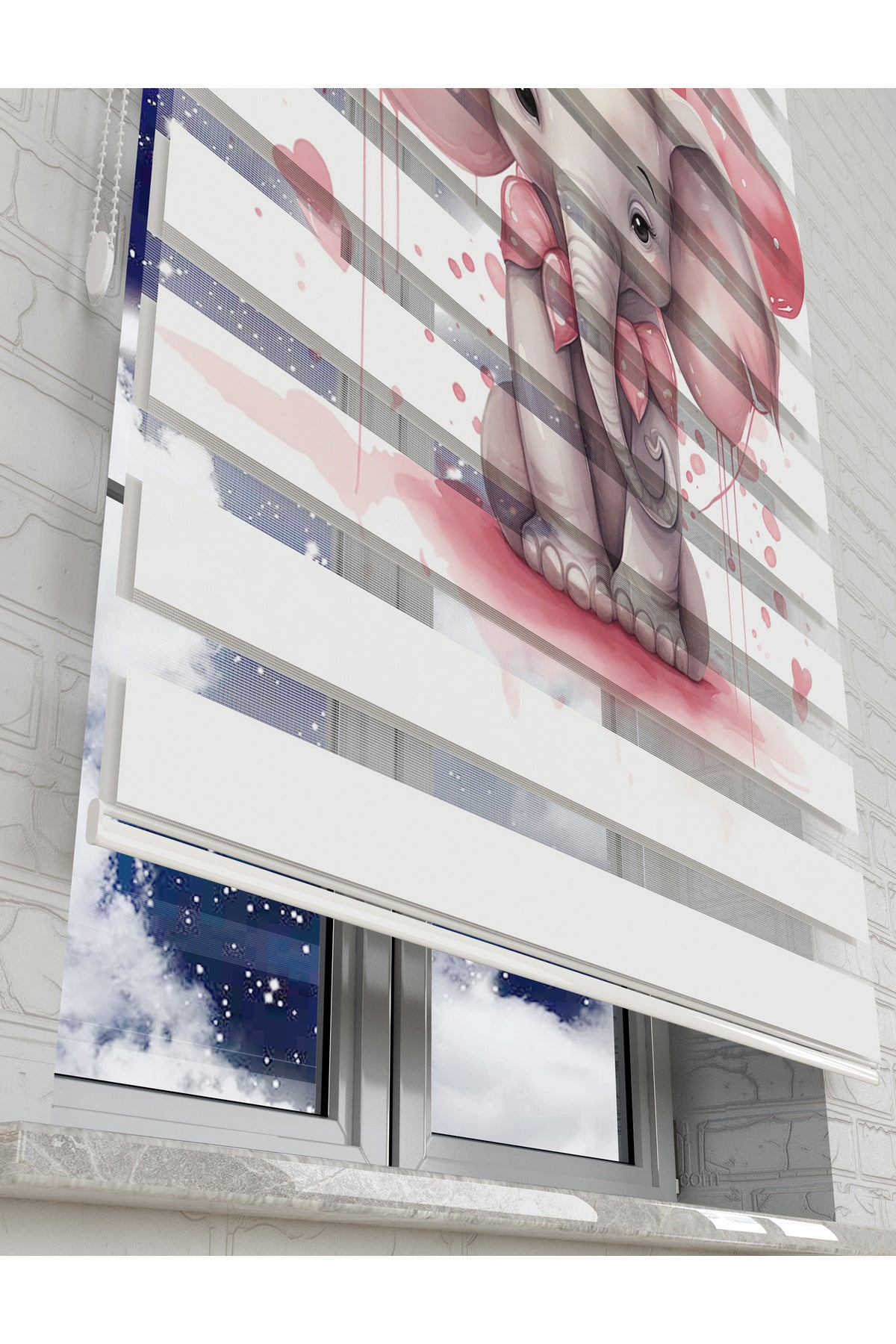 çocuk odası zebra perde