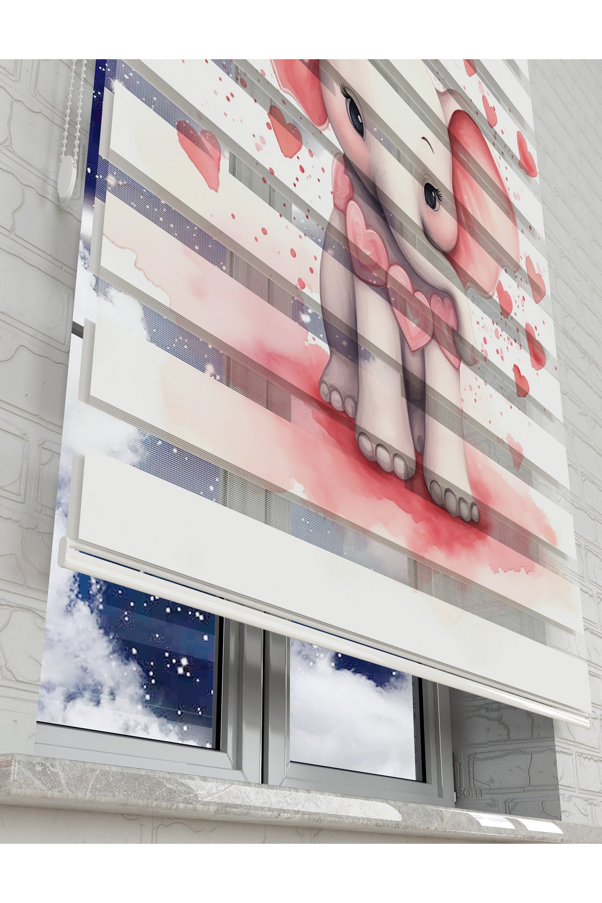 çocuk odası zebra perde