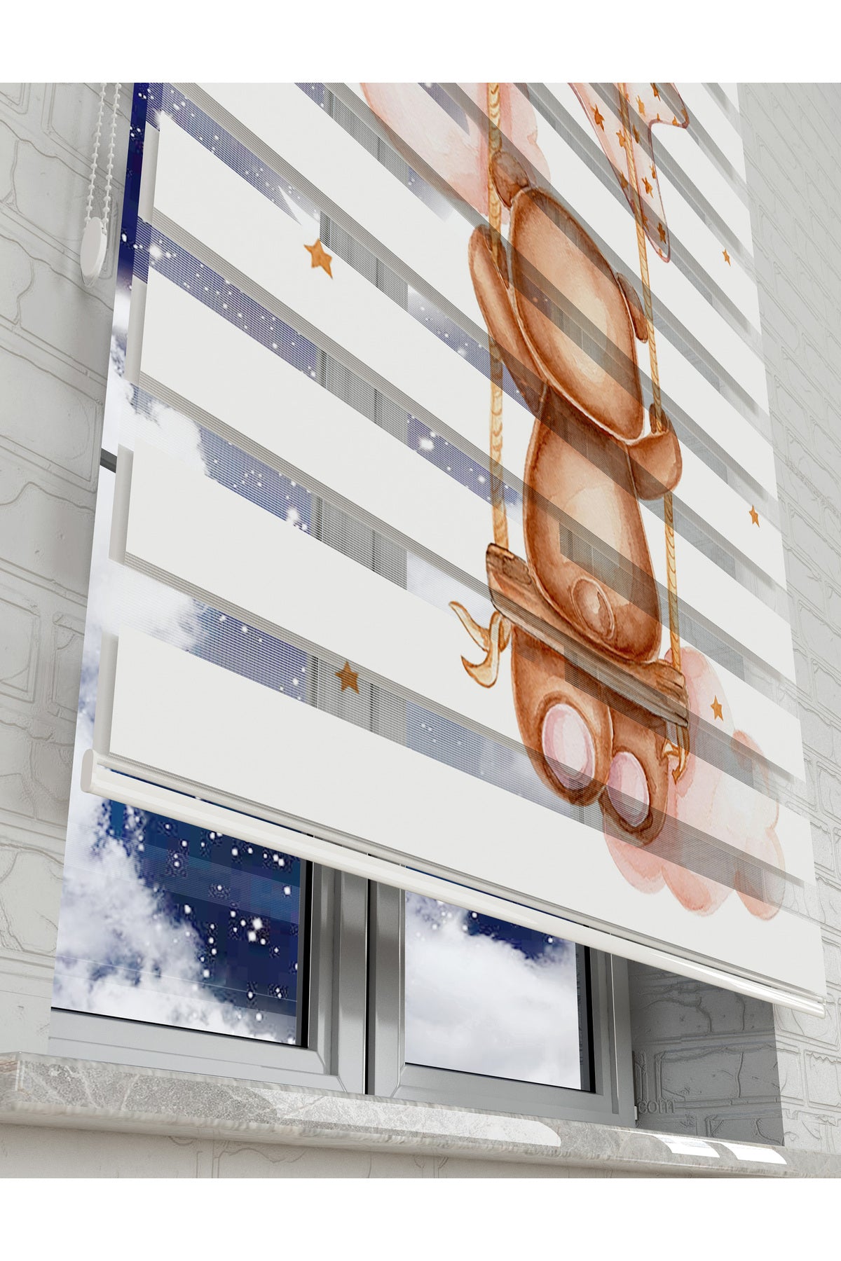 çocuk odası zebra perde