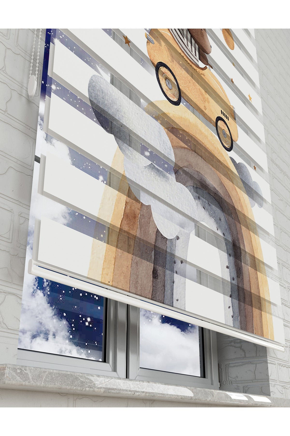 çocuk odası zebra perde